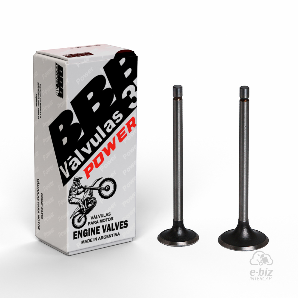 [BBB] Jgo de Válvulas Valvula Power ADM-40278 ESC-40279 CG125 Storm CB1 NXR Bross Tundra