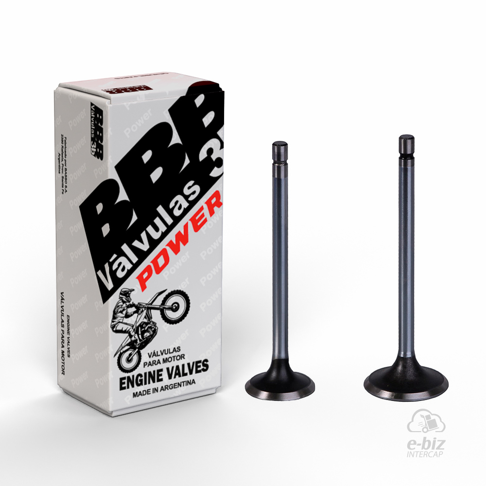 [BBB] Kit de valvulas de admision y escape Valvula Power 40413 40412 XL125 Altino Appia Brezza 150 2015 || Corven Hunter 150 2018 || Motomel Skua 150 09-24 || Zanella RX 150 15-24, ZR 150 2024