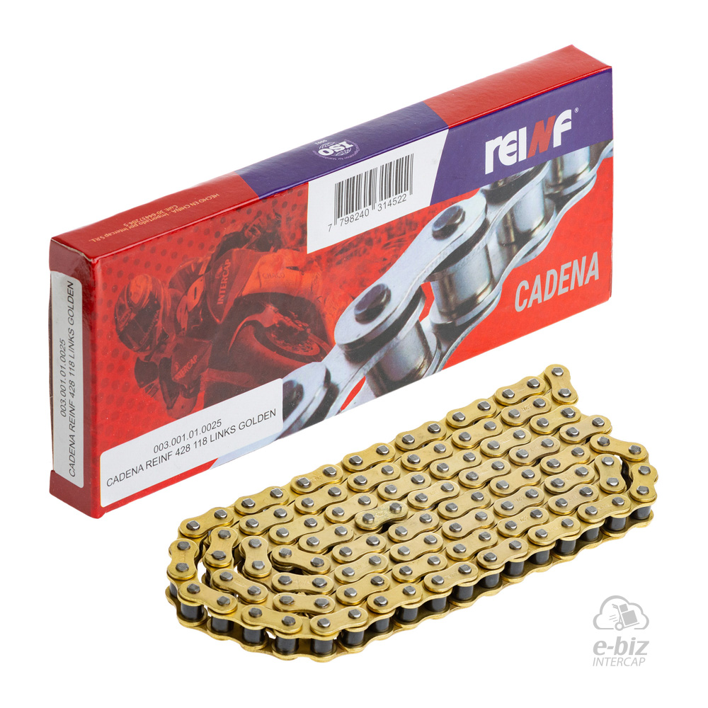 [REINF] Cadena de transmision 428H-118L Reforzada Golden