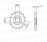 [Reinf] Piñon 105 Z15-428 Yamaha Crypton T 105 02-09, New Crypton 110 06-25