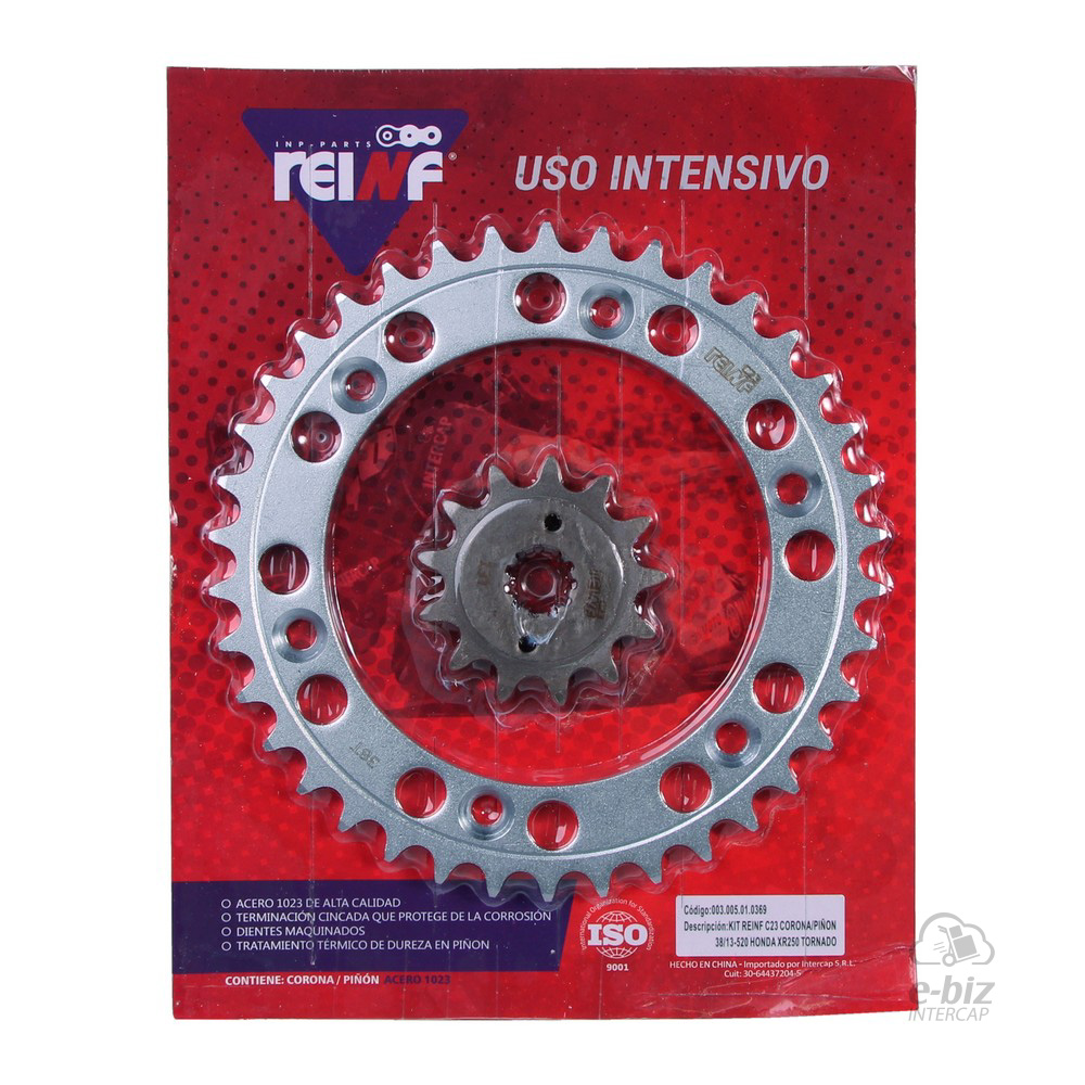 [REINF] Kit de transmisión C23 Corona Piñon 38 13-520 XR250 Tornado