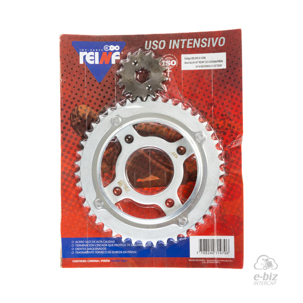[REINF] Kit de transmisión C23 Corona Piñon 43 14-428 CG 125 Today