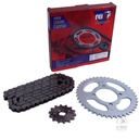 [REINF] Kit de transmisión C23 Corona Piñon Cadena 38 15-428-118L RX 150 Cerro CE Hunter VC