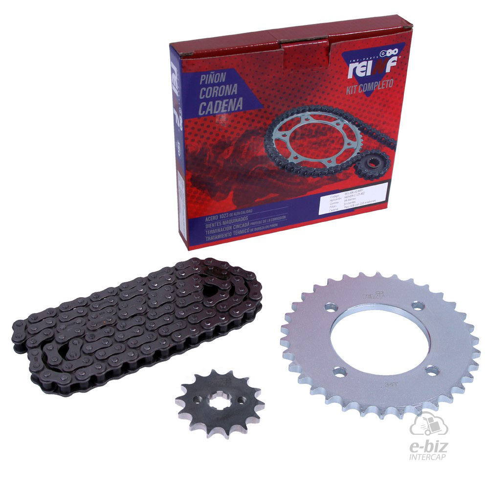 [REINF] Kit de transmisión C23 Corona Piñon Cadena 34 14-428-110L 125 BIZ