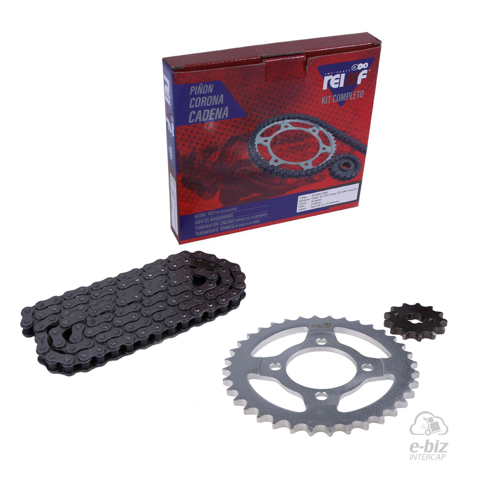 [REINF] Kit de transmisión C23 Corona Piñon Cadena 36 13-428-110L Smash ZB Energy BIT