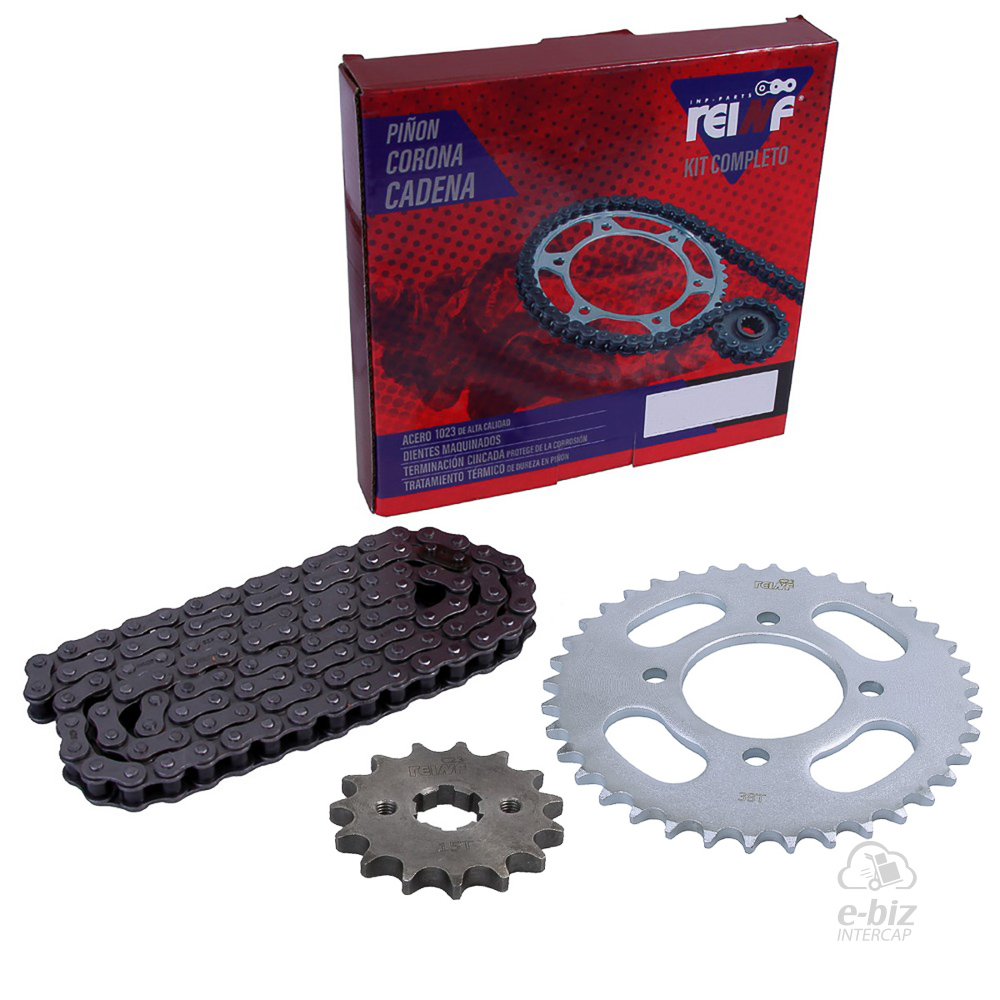 [REINF] Kit de transmisión C23 Corona Piñon Cadena 38 15-428-118L CG 150 S2