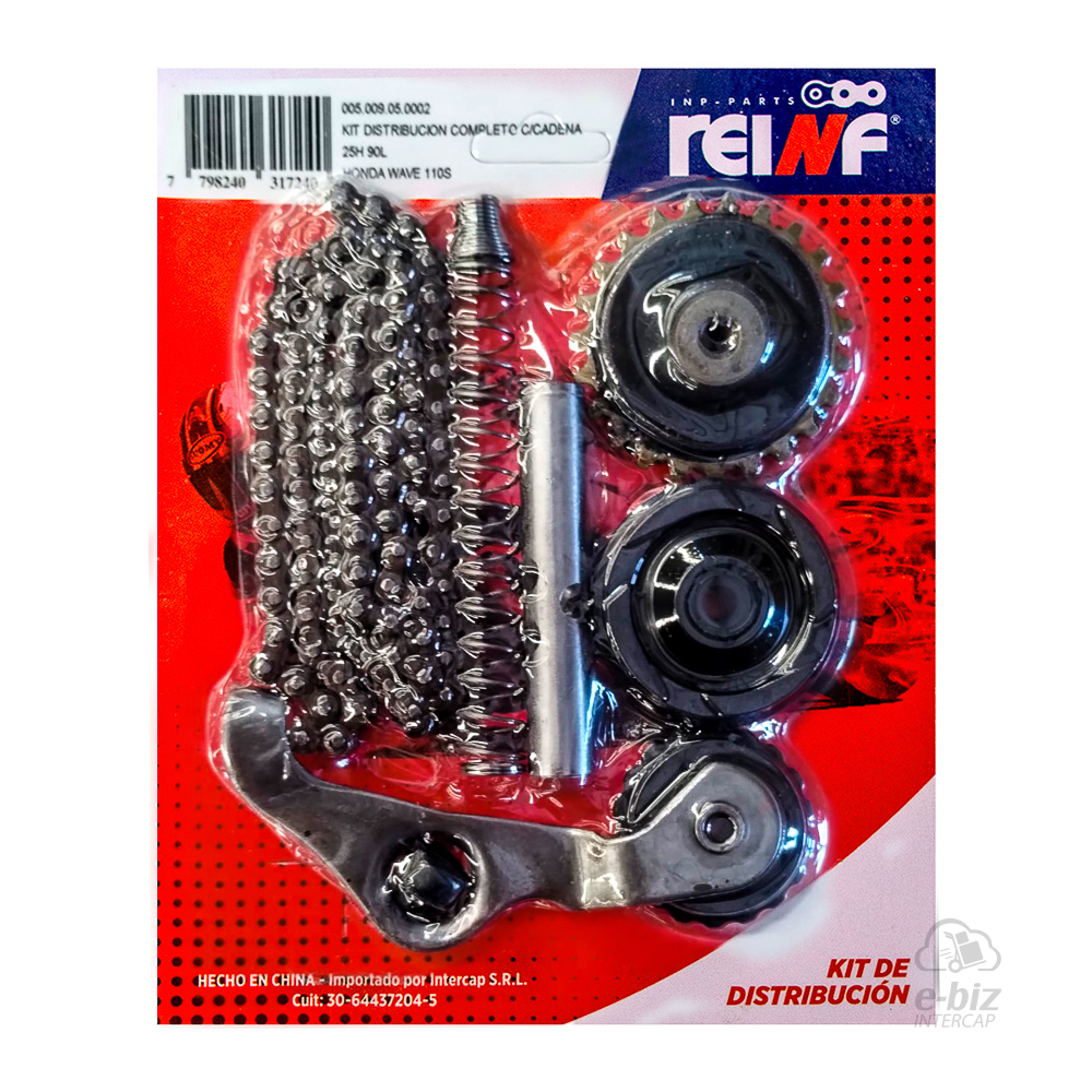 [REINF] Kit de distribucion Completo Cadena 25H 90L Honda Wave S 110 2015