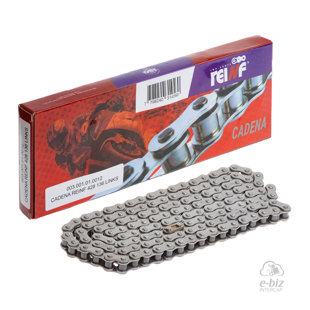 [Reinf] Cadena de transmision 428-136L Inks Motomel Skua 150 09-24 || Yamaha TT 125-225 99-01, TW 200 90-00, XT 225 93-01, XTZ 125 15-17, YBR 125 2015, YBR ED 125 12-23… (+1 marca · 1 modelo)