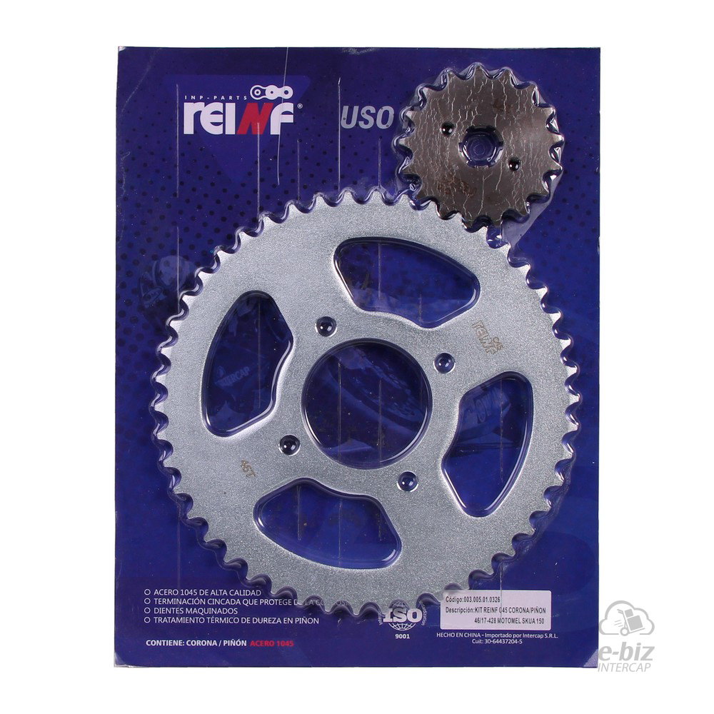 [Reinf] Kit de transmisión C45 Corona Piñon 46 17-428 Dual Motomel Skua 150 09-24