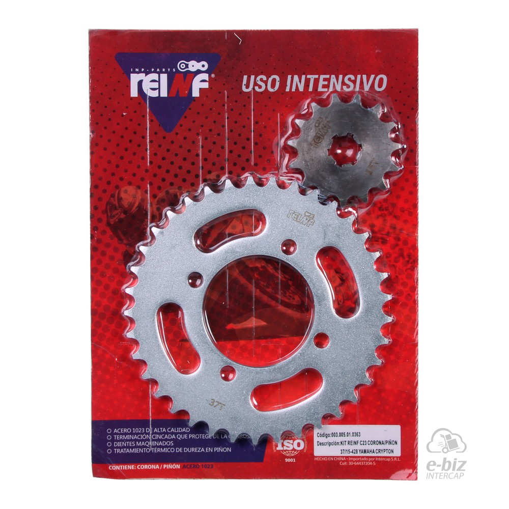 [Reinf] Kit de transmisión C23 Corona Piñon 37 15-428 Yamaha Crypton T 105 2002