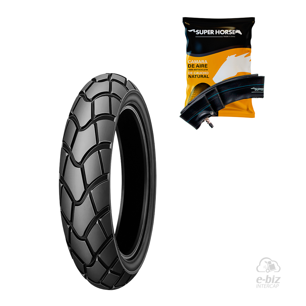 [DURTEC TIRES] Cubierta + Camara (110/90R17) | TT UB-032 Plus Horse Honda XR L 150-190 17-25 || Zanella ZR 150 2024 | 66P