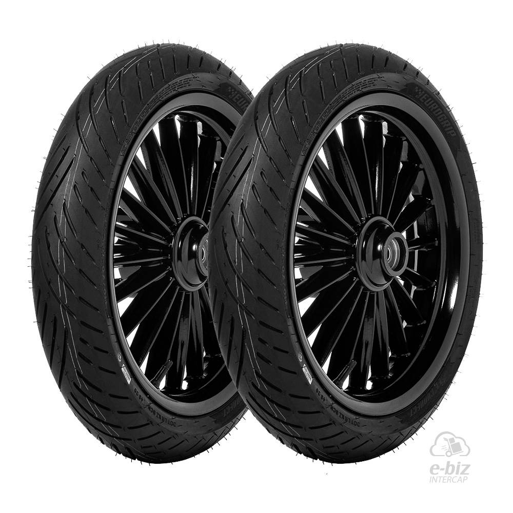 [EuroGrip] Jgo de Cubiertas (100/80R16) (120/80R16) BEE Connect Kymco Agility i 200 2024 || Mondial MD 150 2023