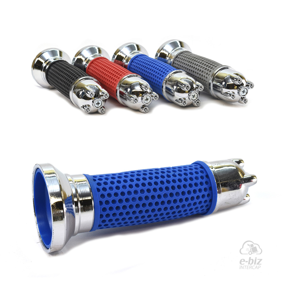 [MDA] Puños Tunning Falconeante Puntera Smash BIZ Trip Cromado Azul