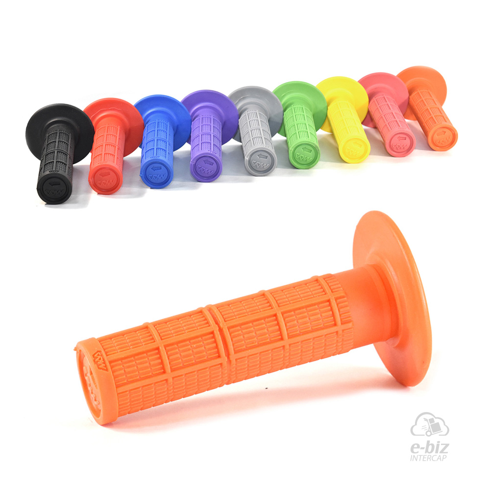 [MDA] Puños Evolution Rubber 115MM Naranja Honda XR 250-400-600-650 90-01, XR L 250 91-96, XR Tornado 250 05-24 || Motomel Skua 150 09-24 || Yamaha XT 225 93-01