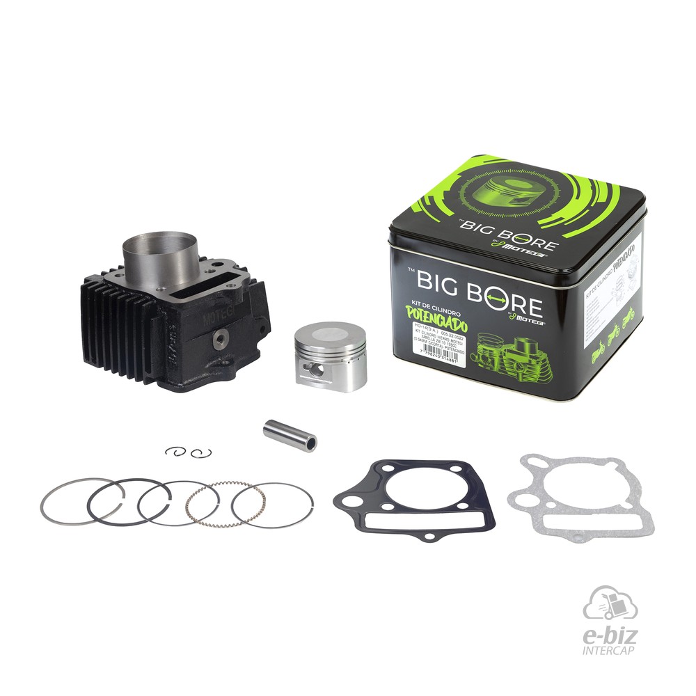 [Motegi] Kit de pistón, cilindro y juntas Hierro Potenciado ZB 110 125CC D.54MM Corta