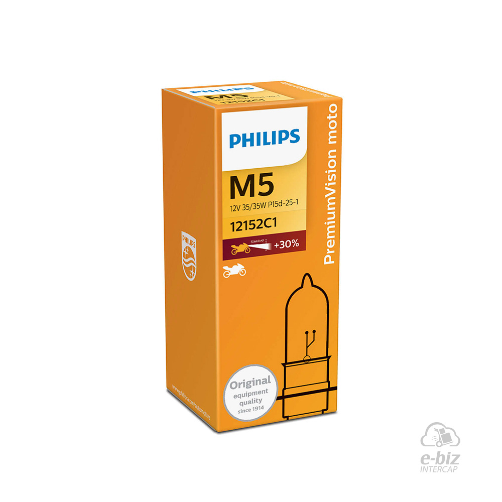 [Philips] Lámparas (35/35W) Lampara M5 12153ES 12V Cerro BIX 110 07-24 || Corven Energy 110 06-15 || Gilera Smash 110 20-23 || Honda Biz 100 00-24 || Yamaha New Crypton 110 06-24
