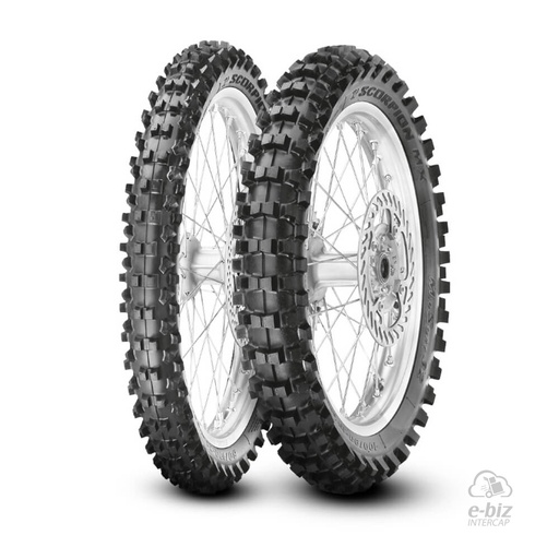 [Pirelli] Jgo de Cubiertas Scorpion MX Extra (80/100R21) (120/80R19) Midsoft Honda CRF 450 18-24 || Kawasaki KX F 450 18-24