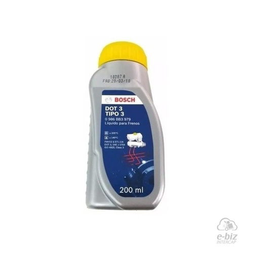 [Bosch] Líquido de frenos (0.2L) (DOT 3)