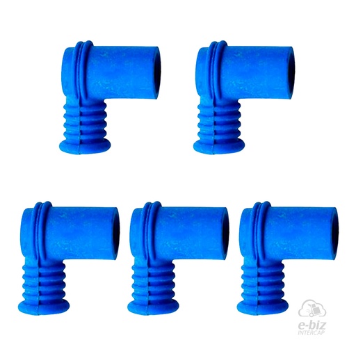 [DZE] Caja x5 Capuchones de bujía 10166 Capuchon Azul 90 Sin Resistencia Appia Brezza 150 13-24 || Gilera Smash 110 20-23 || Honda CG 150 05-24, CG Titan 125 00-01 || Suzuki DR 350 94-96