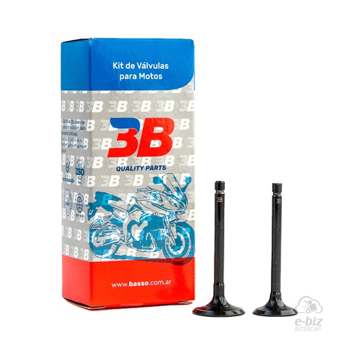 [BBB] Kit de valvulas de admision y escape Valvula 3950 3951 Yamaha XTZ 125 15-17, YBR 125 00-24, YBR ED 125 12-23