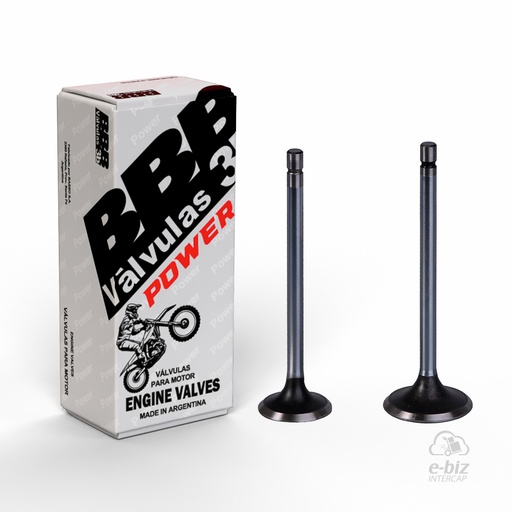 [BBB] Kit de valvulas de admision y escape Valvula Power 40413 40412 XL125 Altino Appia Brezza 150 2015 || Corven Hunter 150 2018 || Motomel Skua 150 09-24 || Zanella RX 150 15-24, ZR 150 2024