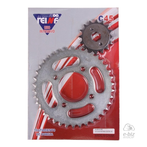 [REINF] Kit de transmisión C45 Corona Piñon 38 16-428 Custom 200 CG 150