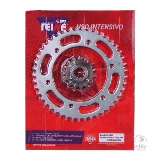 [Reinf] Kit de transmisión C23 Corona Piñon 45 15-428 Yamaha YBR 250 07-16