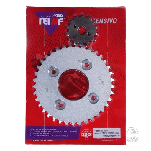 [REINF] Kit de transmisión C23 Corona Piñon 37 14-420 NEW Wave 110