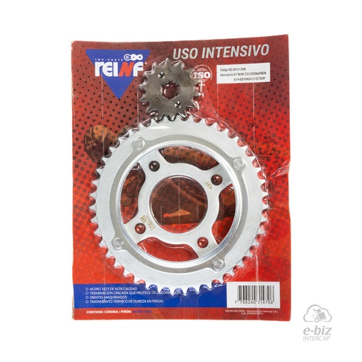 [REINF] Kit de transmisión C23 Corona Piñon 43 14-428 CG 125 Today