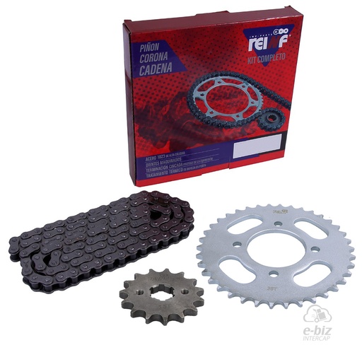 [REINF] Kit de transmisión C23 Corona Piñon Cadena 38 15-428-118L CG 150 S2