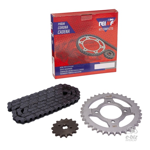 [REINF] Kit de transmisión C45 Corona Piñon Cadena Reforzada 36 15-428H-110L Smash ZB Energy Blit
