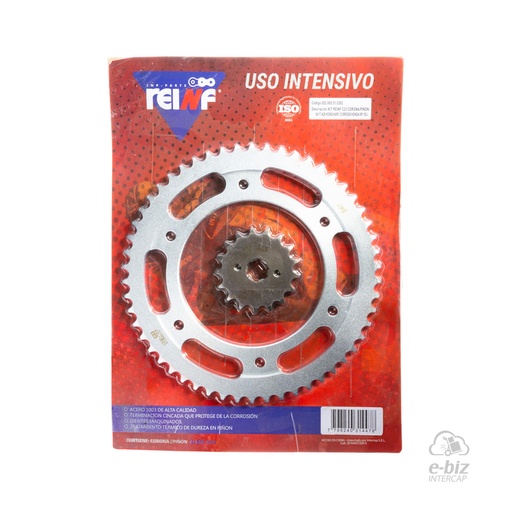 [REINF] Kit de transmisión C23 Corona Piñon 54 17-428 NXR 125 Bross XR 150