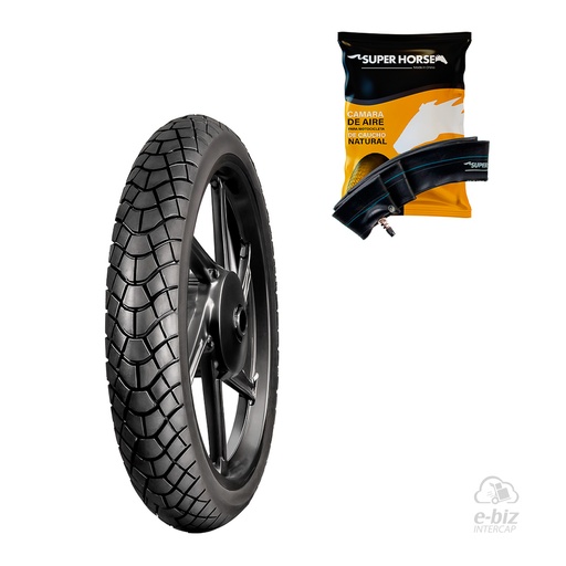 [DURTEC TIRES] Cubierta + Camara (2.75x14") | TT UB-311 Horse Gilera Smash 110-125 20-23 || Mondial LD 110 2021 | 41P