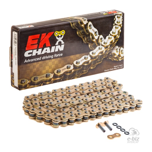 [Ek Chain] Cadena de transmision [Color: Dorado] (O-Ring) O-Ring 520-106 MLJ | (8000 lbs)
