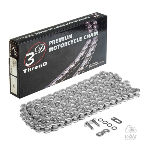 [Ek Chain] Cadena de transmision ThreeD 520SM-120L QX-Ring SKJ | (8900 lbs)