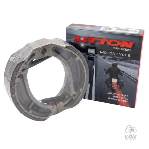 [Litton Brakes] Zapatas de freno Zapata 110CC ZB Trip Tras. Cruzado 110MM Gilera Smash 110-125 20-23 || Mondial LD 110 2021 || Zanella DUE 110 08-24