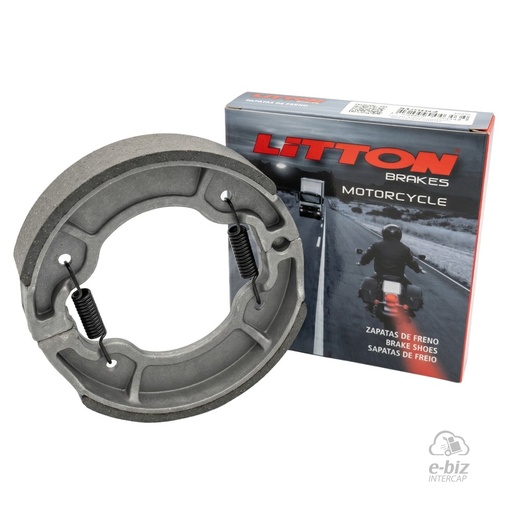 [Litton Brakes] Zapatas de freno Tras. Similares Recto 130MM Corven Hunter 150 2018 || Honda Biz 125 12-15, CBX Twister 250 04-19, CG 150 04-24, CG Titan 125 04-24, CG Titan NEW 150 14-19… (+2 marcas · 6 modelos)