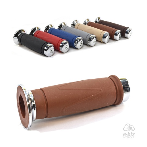 [MDA] Puños Styler Classic CON Punteras Aluminio-Rubber 120MM Marron