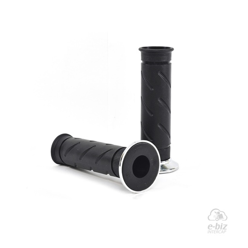 [MDA] Puños Scooter BIZ Rubber 116MM Cromado-Negro