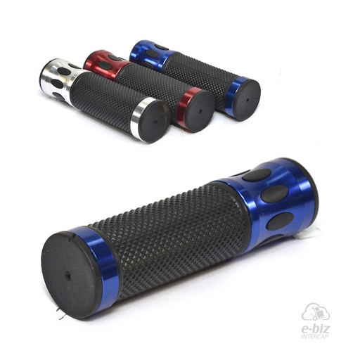 [MDA] Puños Street Rubber Accesorios Aluminio Anodizado 125MM Azul Corven Hunter 150 2018 || Honda CG 150 04-24, CG Titan 125 00-01, CG Titan NEW 150 14-19 || Yamaha YBR 125 00-24, YBR ED 125 12-23… (+1 marca · 1 modelo)