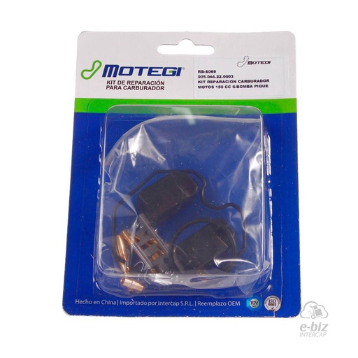 [Motegi] Kit de reparación de carburador CC Bomba Pique Appia Brezza 150 2015 || Corven Hunter 150 2018 || Honda CRF 450 18-24 || Motomel Skua 150 09-24 || Zanella RX 150 05-24, ZR 150 2024