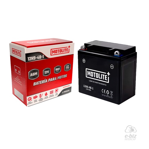 [MOTOLITE] Batería 12N9-4B-1 220 Patagonian 150 250 Beta Motard 200 07-24, TR 200 2018