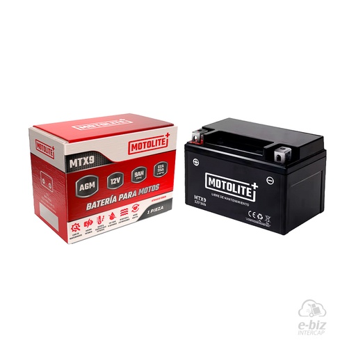 [MOTOLITE] Batería MTX9 SMX400 VENOX250 BMW G GS 310 18-24 || Bajaj Dominar 250 2022, Rouser NS 200 2018 || KTM Adventure 390 20-24, Duke 200-250-390 12-24, RC 200 14-23… (+2 marcas · 4 modelos)