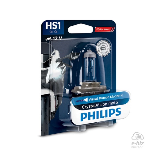 [Philips] Lámparas (HS1) (35/35W) Lampara 12636CV 12V Crystalvision YBR125Z Bajaj Rouser NS 135 14-20 || Honda CG 150 04-24, CG Titan NEW 150 14-19, Wave S 110 2015
